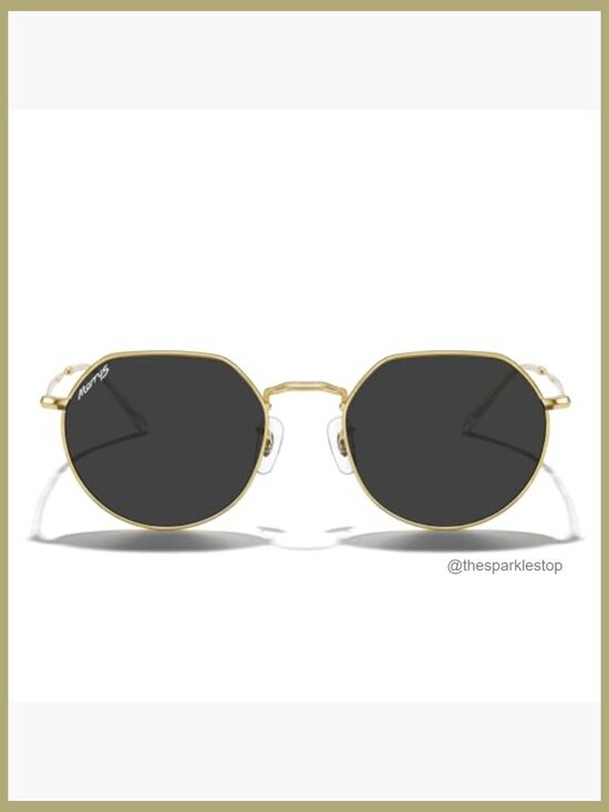 Round Polygon Metal Polarized Sunglasses Retro Classic Vintage